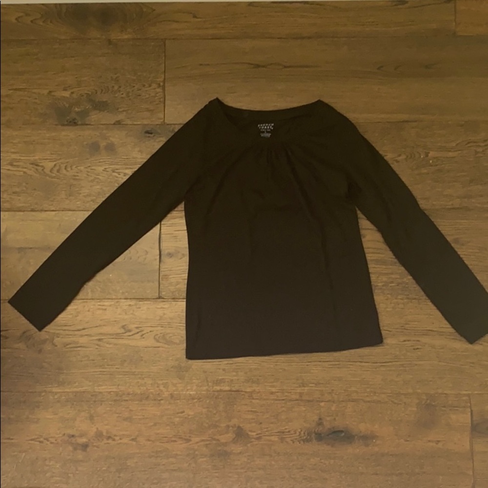 adorable black long sleeve with ruffle on top